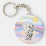 Dalmatian Angel Keychain