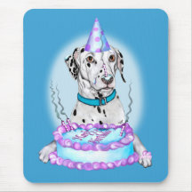 Dalmatian Cake Face Birthday Mouse Pads