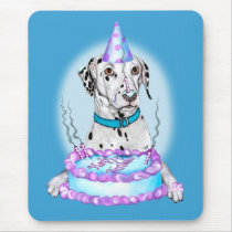 Dalmatian Cake Face Birthday Mouse Pads