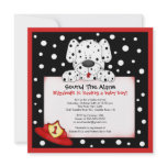 Dalmatian Fireman Boy Baby Shower Invitation