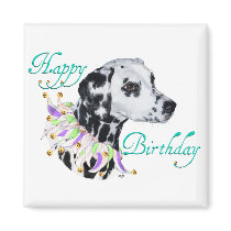Dalmatian Happy Birthday Refrigerator Magnet