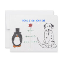 Dalmatian Peace On Earth Custom Announcements