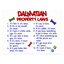 DALMATIAN Property Laws 2 Post Cards