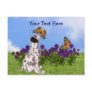 Dalmatian Puppy Butterflies Customizable Postcard