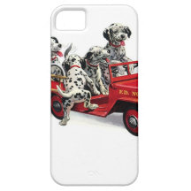 Dalmatian Pups with Fire Truck iPhone 5 Cover