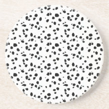 Dalmatian Spots, Dalmatian Print, Dalmatian Fur Beverage Coasters