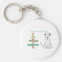 Dalmatian Stick Tree Key Chains
