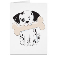 Dalmatian with Bone Cards