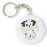 Dalmatian with Bone keychains