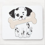 Dalmatian with Bone mousepads