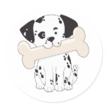 Dalmatian with Bone stickers