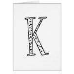 Dalmatians Dots K Greeting Card