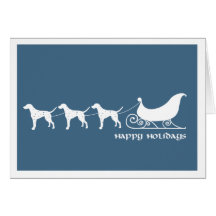 Dalmatians Pulling Santa's Sleigh Card