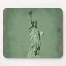 Damaged Photo Effect Statue of Liberty Mousepads