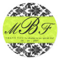 Damask and Lime stickers