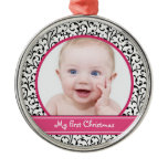 Damask Baby's First Christmas Ornament