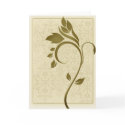 Damask background with gold leaf flower cards