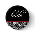 Damask Beauty Bride Button