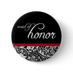Damask Beauty Maid of Honour Button