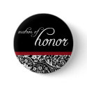 Damask Beauty Matron of Honour Button
