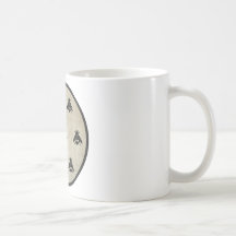 Damask Bees Coffee Mugs