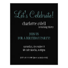 damask; birthday custom announcement