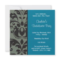 damask blue; bachelorette