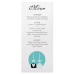 Damask Cake Pop Wedding Menu Personalized Rack Card