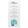 Damask Cake Pop Wedding Menu Personalized Rack Card