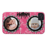 Damask chandelier girly photo template chic iPhone