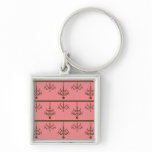 Damask chandelier wallpaper print pattern keychains