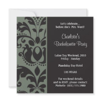 damask charcoal; bachelorette