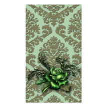 Damask Cut Velvet, DUSTY ROSE Business Card