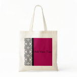 Damask Delight in Cherrystone Red Tote Bags