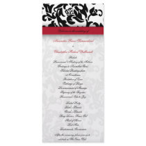 Damask Delight Wedding Program Full Colour Rack Card