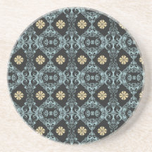damask drink coaster