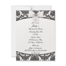 Damask Elegance Bachelorette Party Invitation