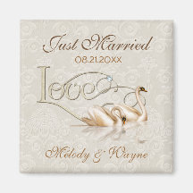 Damask Elegance Refrigerator Magnets