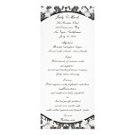 Damask Elegance Wedding Menu Card Personalized Announcement