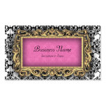 Damask Fancy Pink Baroque Business Cards