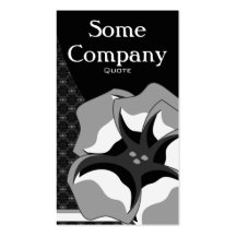 Damask Floral Breeze (Black And White) Business Card
