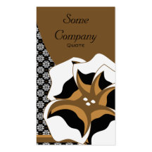 Damask Floral Breeze (Chocolate) Business Cards