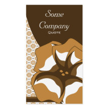 Damask Floral Breeze (Chocolate Cake) Business Cards