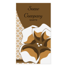 Damask Floral Breeze (Chocolate Cake) Business Card Templates