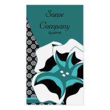 Damask Floral Breeze (Ocean) Business Card