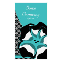 Damask Floral Breeze (Ocean) Business Cards