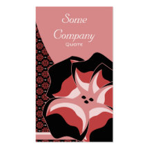Damask Floral Breeze (Strawberries) Business Card Template