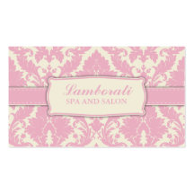 Damask Floral Pattern Elegant Fashion Designer Business Cards
