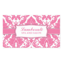 Damask Floral Pattern Elegant Modern Stylist Salon Business Cards