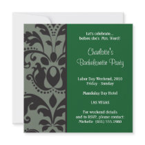 damask green; bachelorette